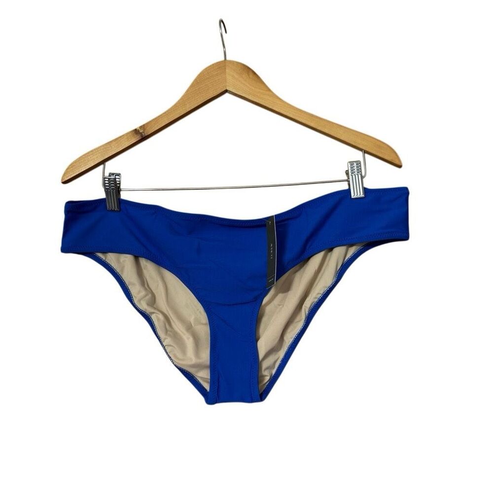 J. Crew tactel sure hipster bistro blue bikini bottoms XL new